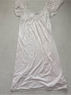 Vintage Val and Mode Women's Soft Lace-Trim Nightgown - blush
